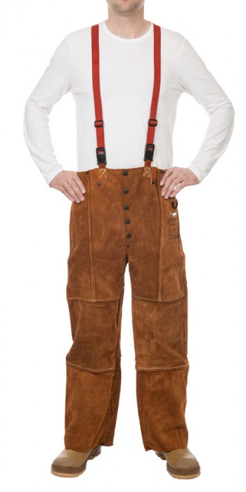 Weldas Lava Brown™ split cowleather welding pants