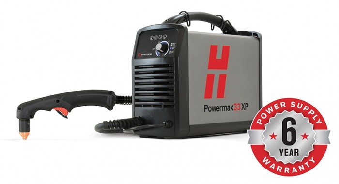 Powermax33XP system, 120-240V 1-PH, CE, plus 75° handheld torch w/consumables, 4.5m (15') lead