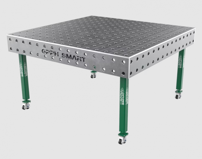 GPPH Welding Table GPPH SMART 12 mm on wheels 1500x1480 mm grid 100x100 mm