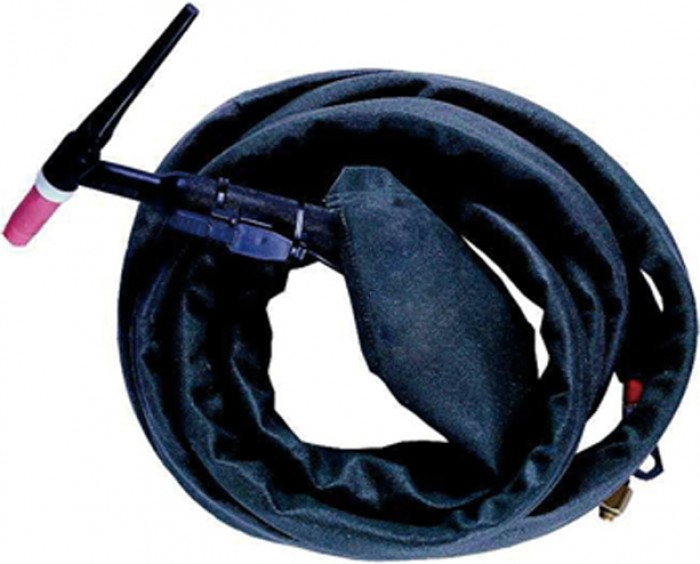 Weldas PYTHONrap™ cable cover, black flame retardant nylon, 4 meter length and 28 mm diameter, zipper closure