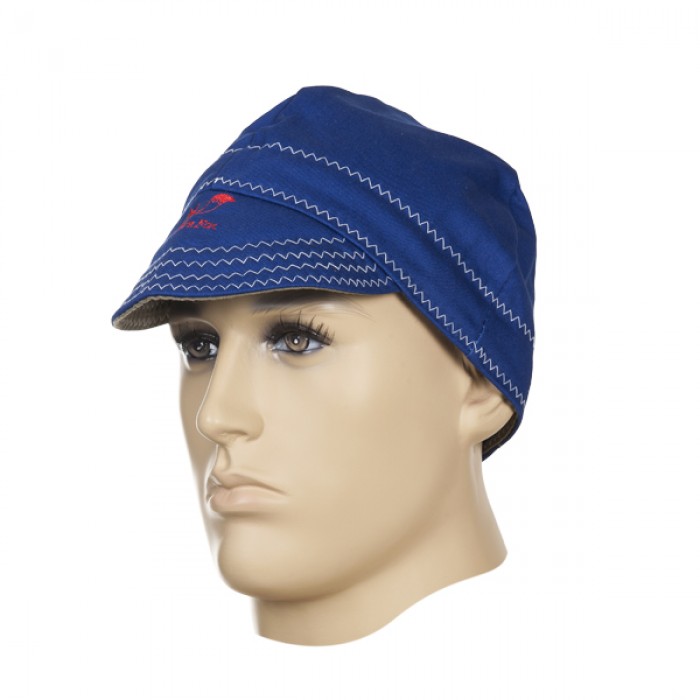 Weldas Fire Fox™ Welding cap, flame retardant blue cotton