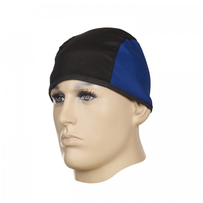 Materials used: All products: 305 gr/m² flame retardant fabric is used. Caps, doo-rags and helmet hoods: a mesh lining is used. Hoods: a hook and loop closure is use