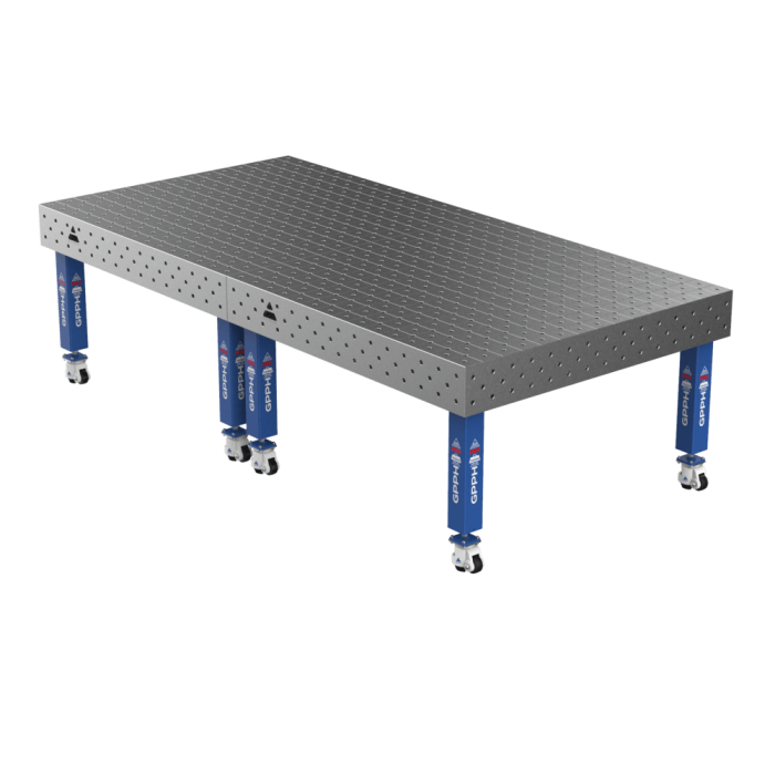 GPPH  Welding Table PRO on wheels 3000x1480 mm Ø16 mm diagonal grid
