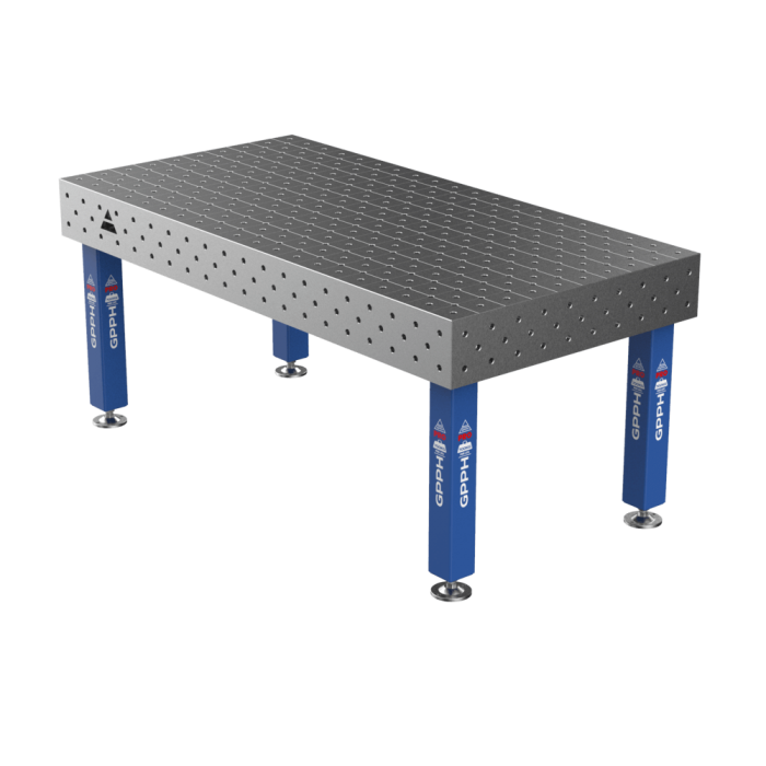 GPPH  Welding Table PRO on feet 2000x1000 mm Ø16 mm diagonal grid
