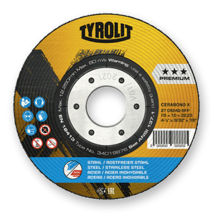 Tyrolit CERABOND PREMIUM*** Rough Grinding Wheels 2 in 1