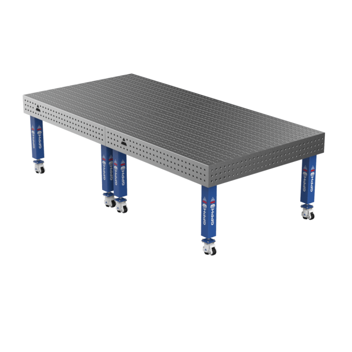 GPPH Welding Table PRO on wheels 3000x1480 mm Ø16 mm grid 50x50 mm