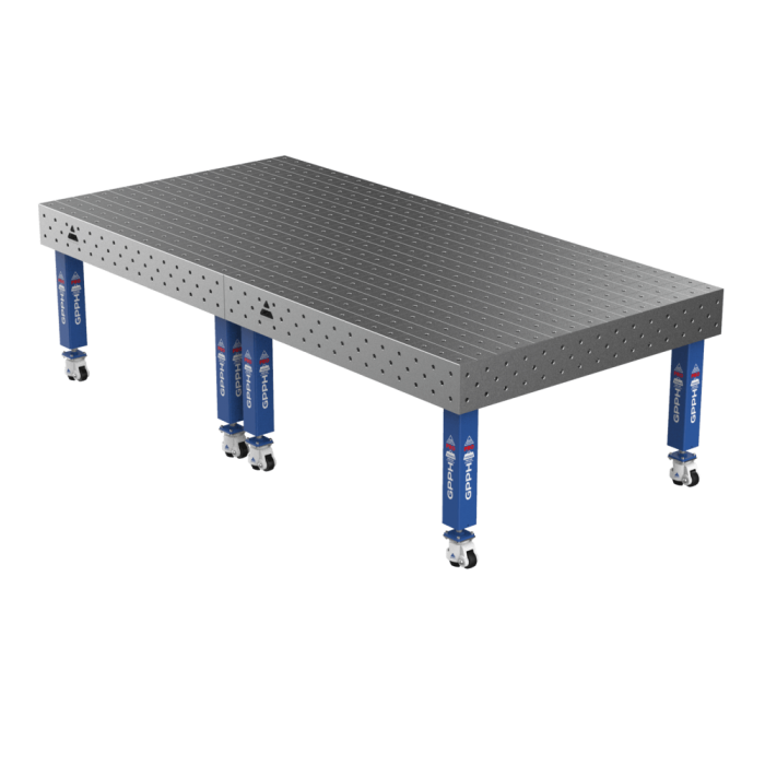 GPPH Welding Table PRO on wheels 3000x1480 mm Ø16 mm grid 100x100 mm