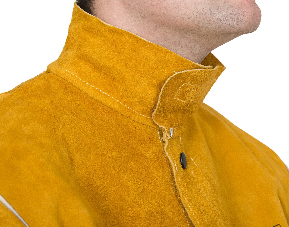 Weldas Golden Brown™ split cowleather welding jacket - MigAnglia
